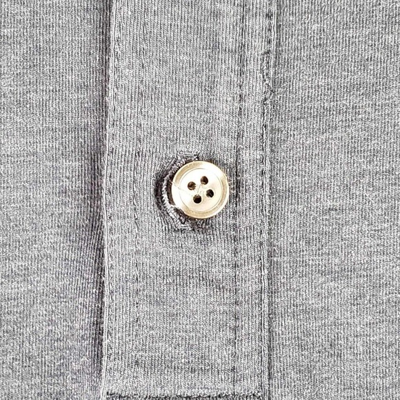 Link Soul Shirt Men’s Medium Navy Short Sleeve Button Golf Polo Cotton - Picture 4 of 11